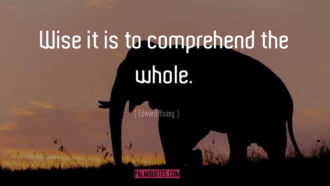 Edward Young Quotes: Wise it is to comprehend