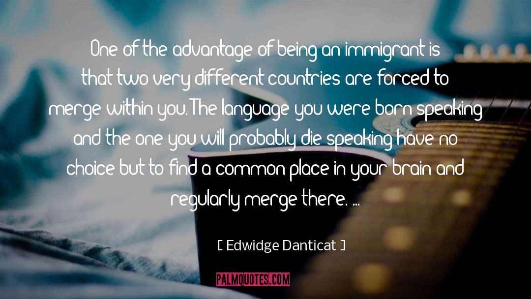 Edwidge Danticat Quotes: One of the advantage of