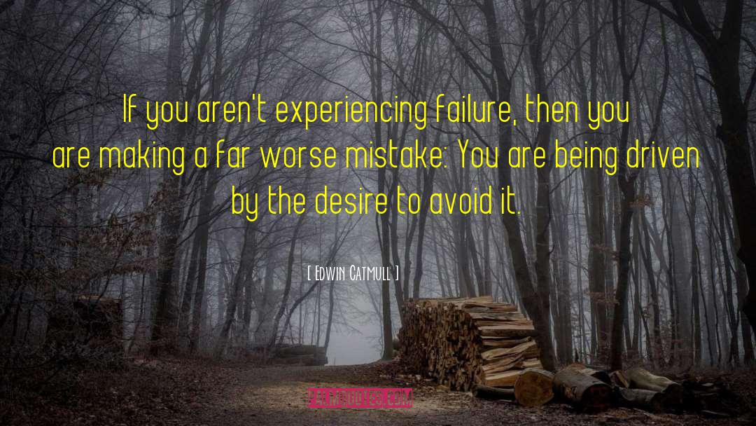 Edwin Catmull Quotes: If you aren't experiencing failure,