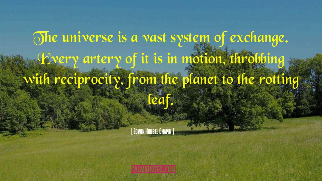 Edwin Hubbel Chapin Quotes: The universe is a vast