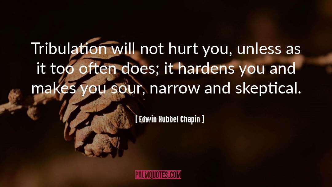 Edwin Hubbel Chapin Quotes: Tribulation will not hurt you,