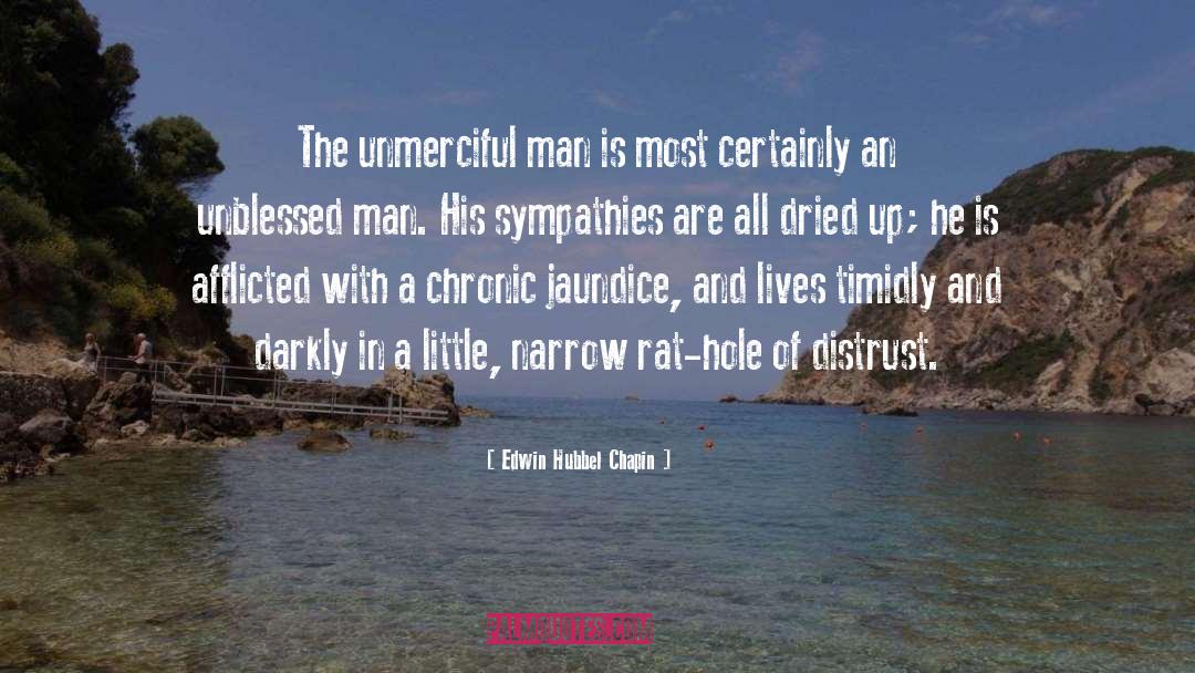 Edwin Hubbel Chapin Quotes: The unmerciful man is most