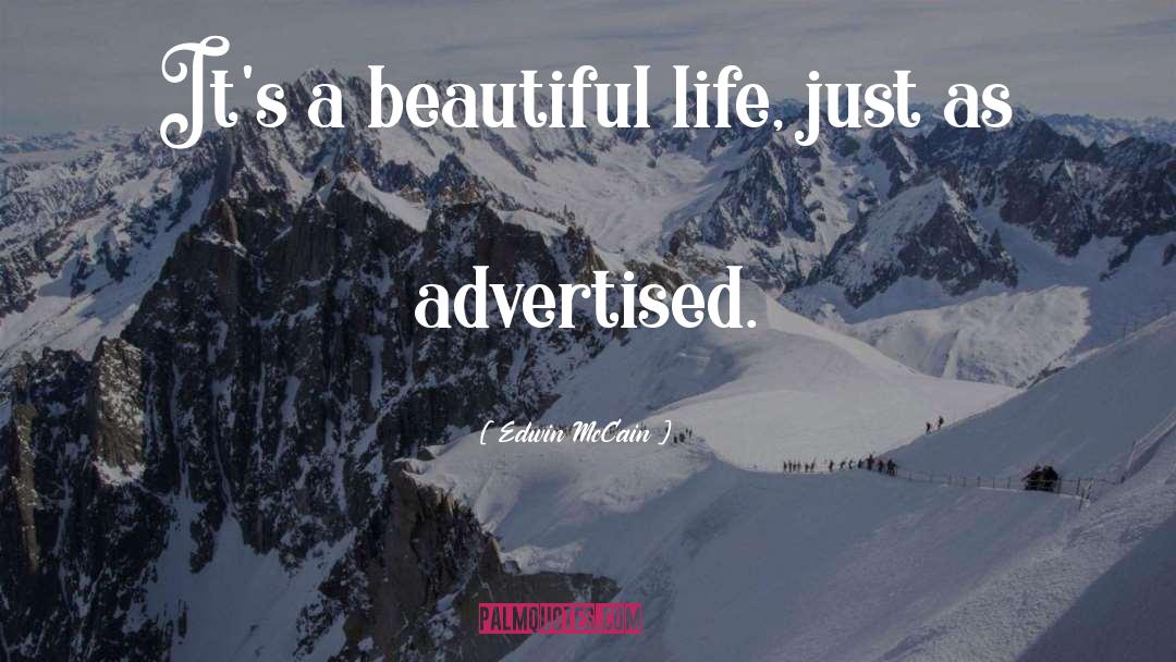 Edwin McCain Quotes: It's a beautiful life, just