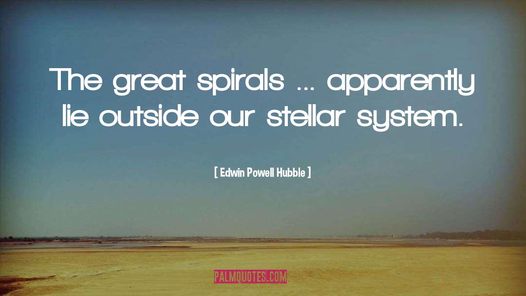 Edwin Powell Hubble Quotes: The great spirals ... apparently