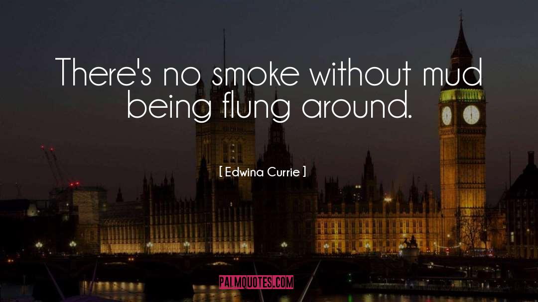 Edwina Currie Quotes: There's no smoke without mud