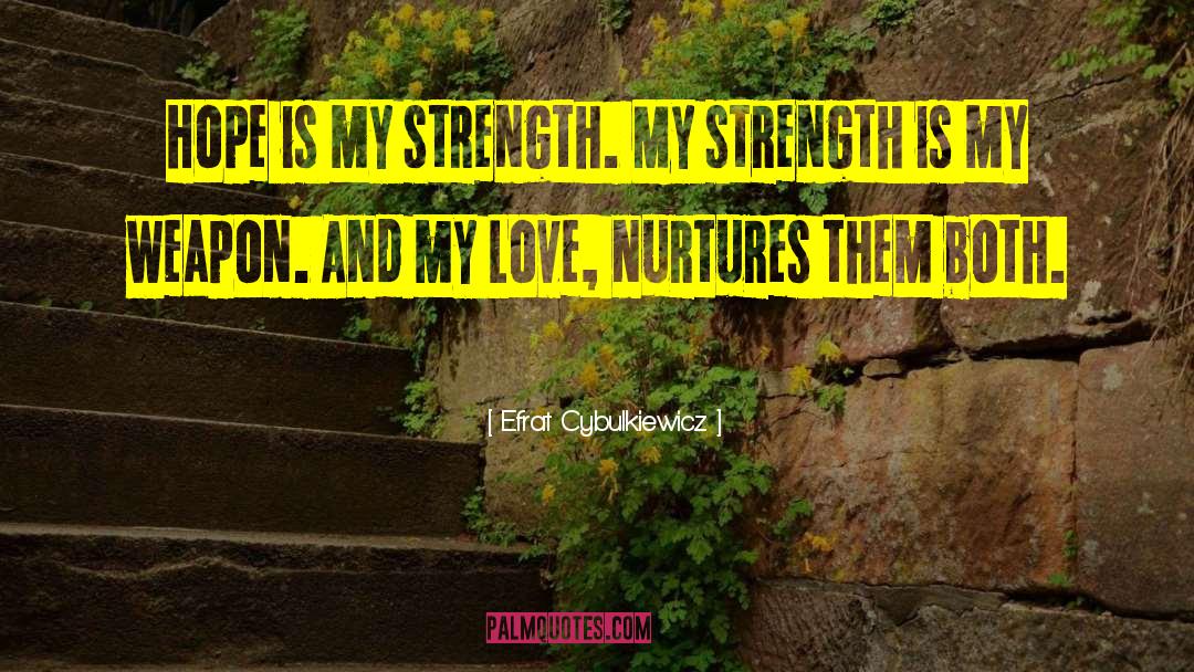 Efrat Cybulkiewicz Quotes: Hope is my strength. My