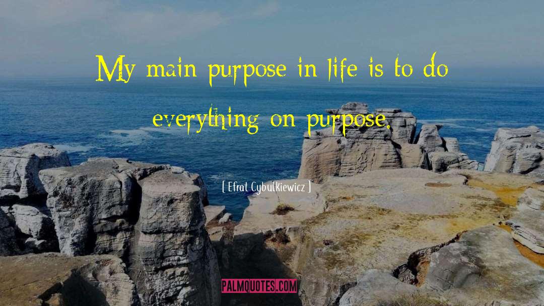 Efrat Cybulkiewicz Quotes: My main purpose in life