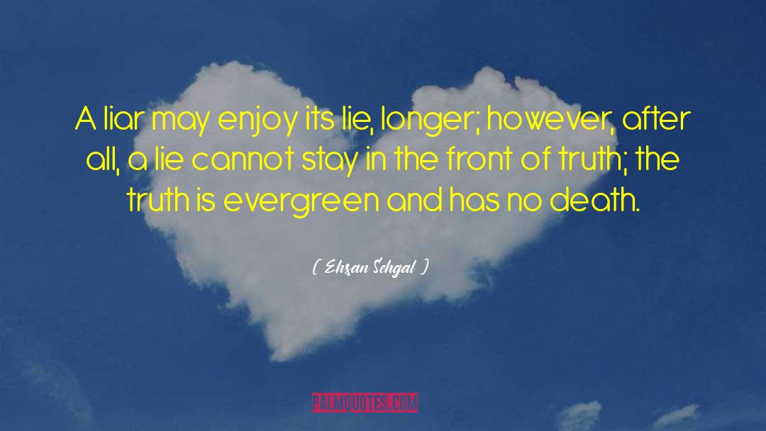 Ehsan Sehgal Quotes: A liar may enjoy its