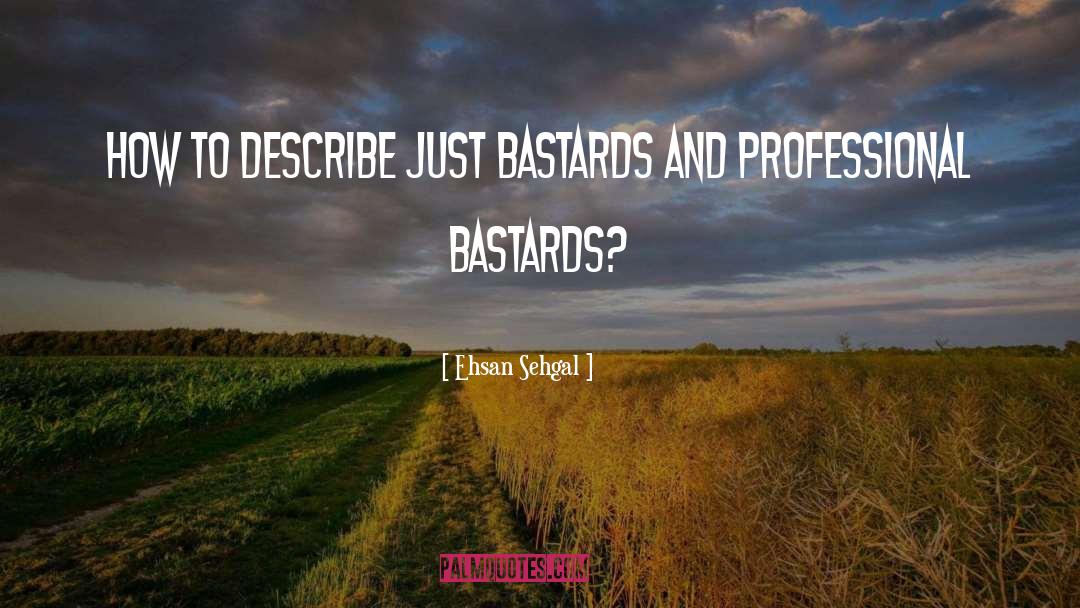 Ehsan Sehgal Quotes: How to describe just bastards