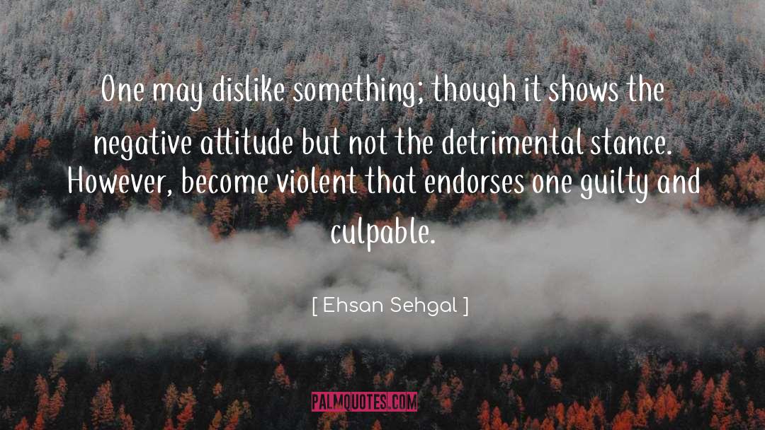 Ehsan Sehgal Quotes: One may dislike something; though