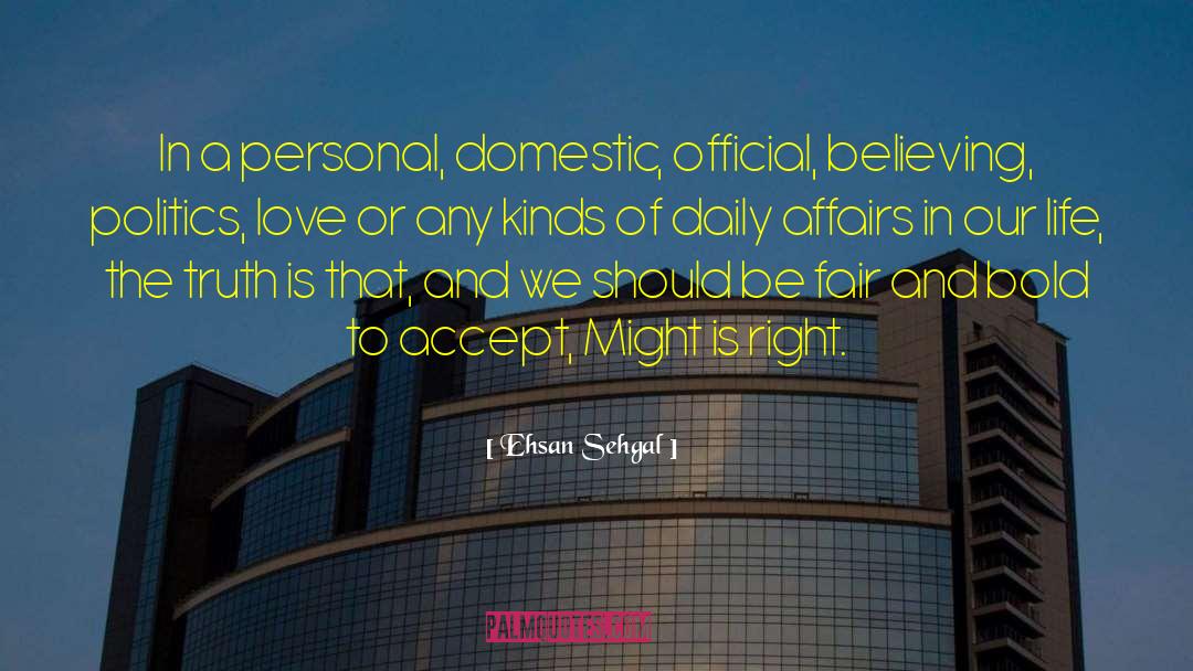 Ehsan Sehgal Quotes: In a personal, domestic, official,