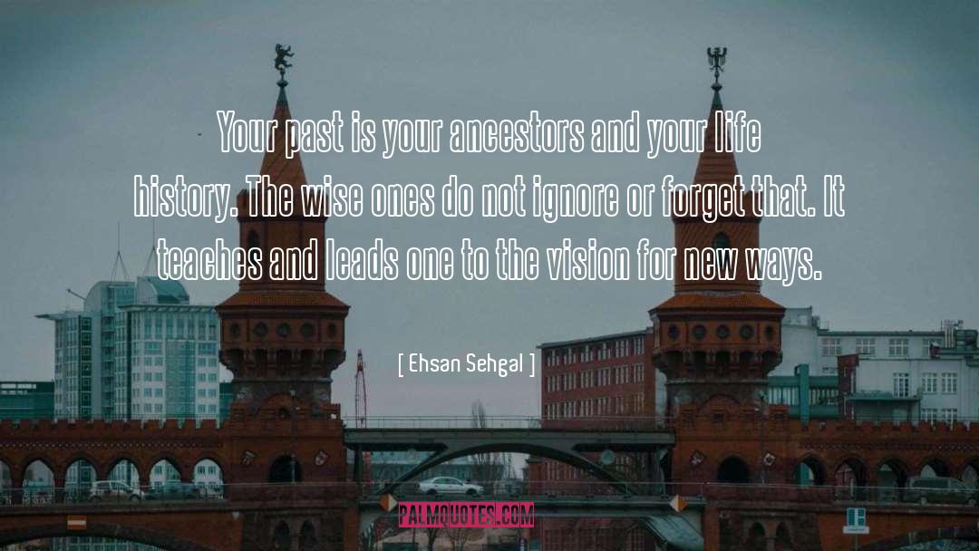 Ehsan Sehgal Quotes: Your past is your ancestors