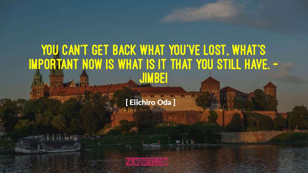 Eiichiro Oda Quotes: You can't get back what