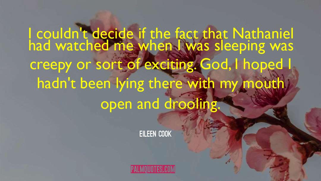 Eileen Cook Quotes: I couldn't decide if the