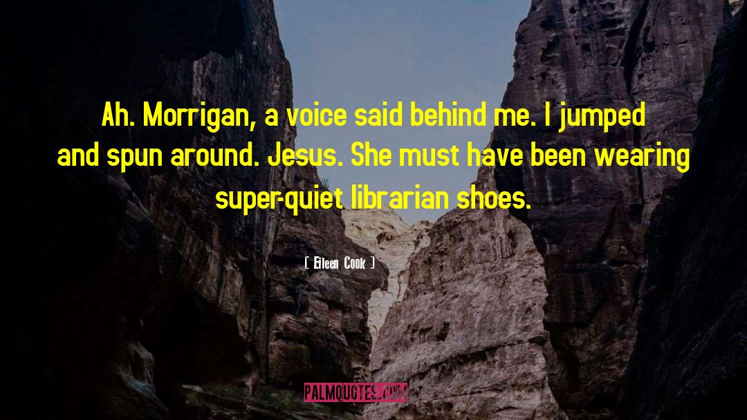 Eileen Cook Quotes: Ah. Morrigan, a voice said