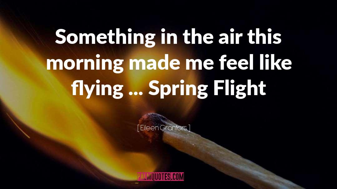 Eileen Granfors Quotes: Something in the air this