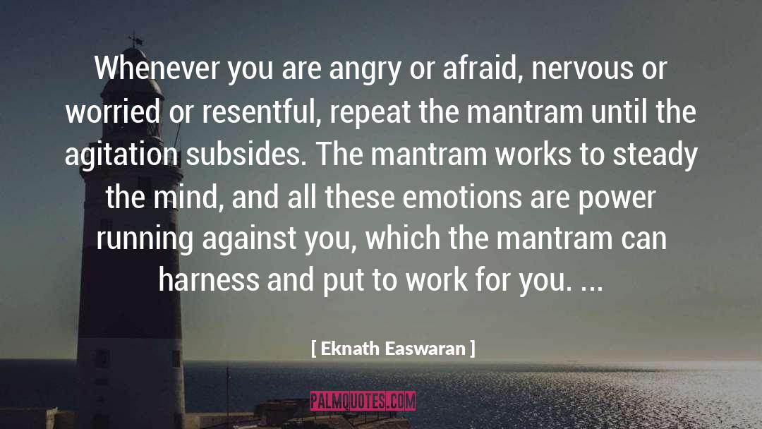 Eknath Easwaran Quotes: Whenever you are angry or