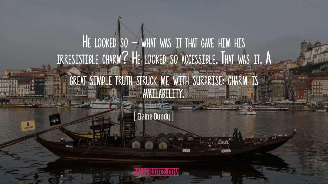 Elaine Dundy Quotes: He looked so - what