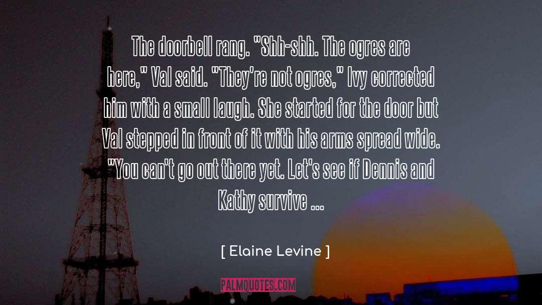 Elaine Levine Quotes: The doorbell rang. 