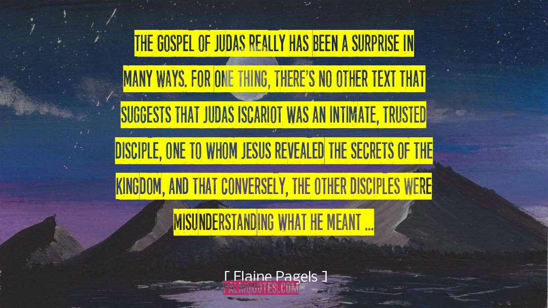 Elaine Pagels Quotes: The Gospel of Judas really