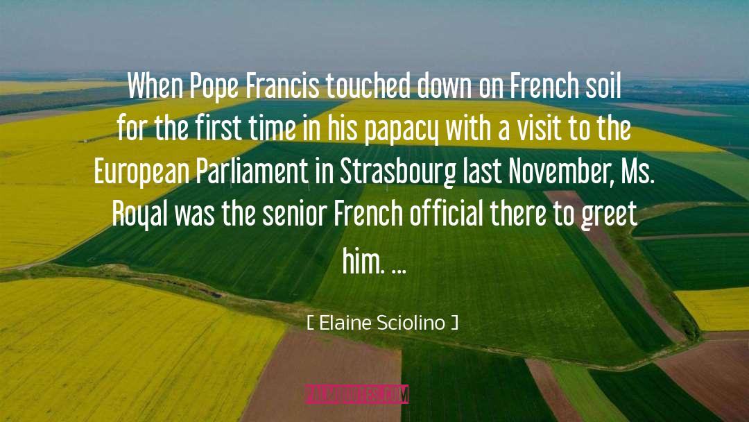 Elaine Sciolino Quotes: When Pope Francis touched down