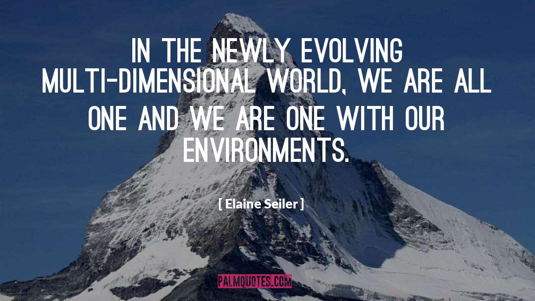 Elaine Seiler Quotes: In the newly evolving multi-dimensional