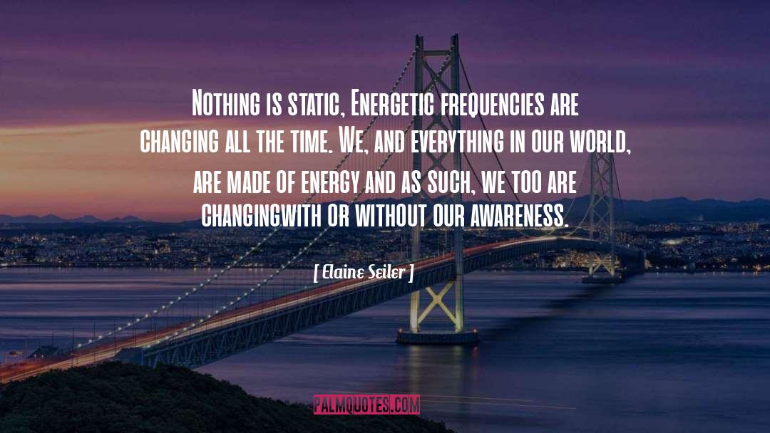 Elaine Seiler Quotes: Nothing is static, Energetic frequencies