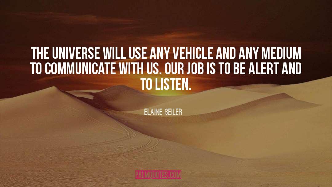 Elaine Seiler Quotes: The universe will use any