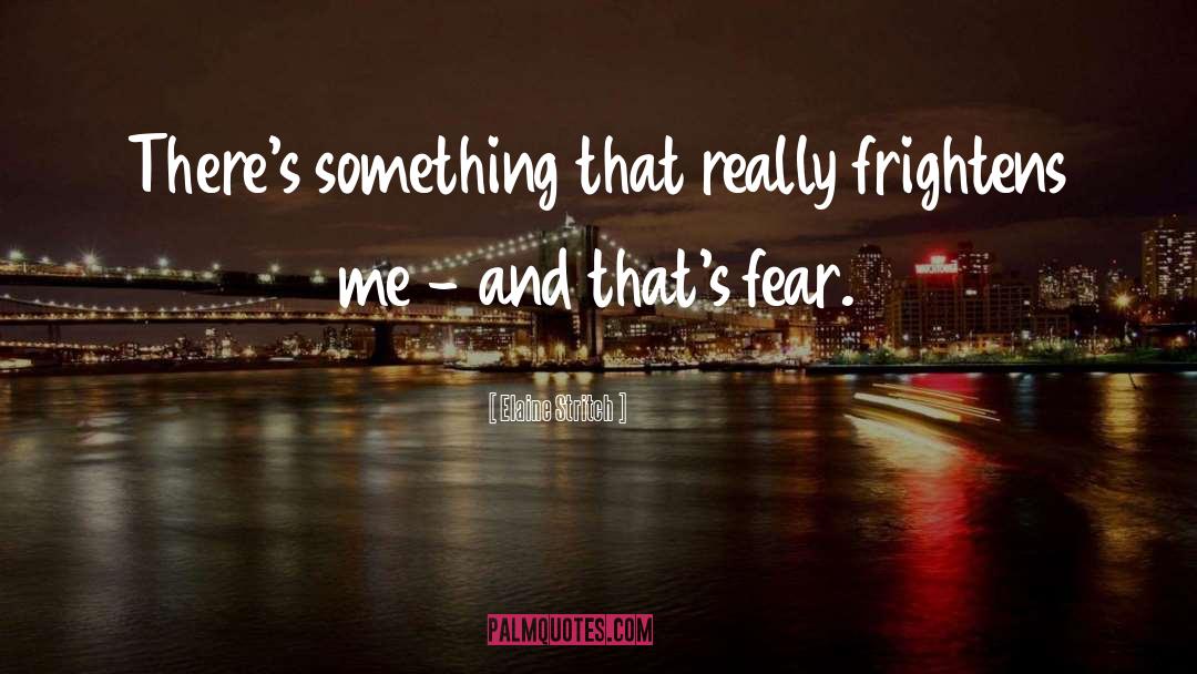 Elaine Stritch Quotes: There's something that really frightens