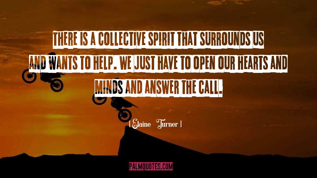 Elaine   Turner Quotes: There is a collective spirit