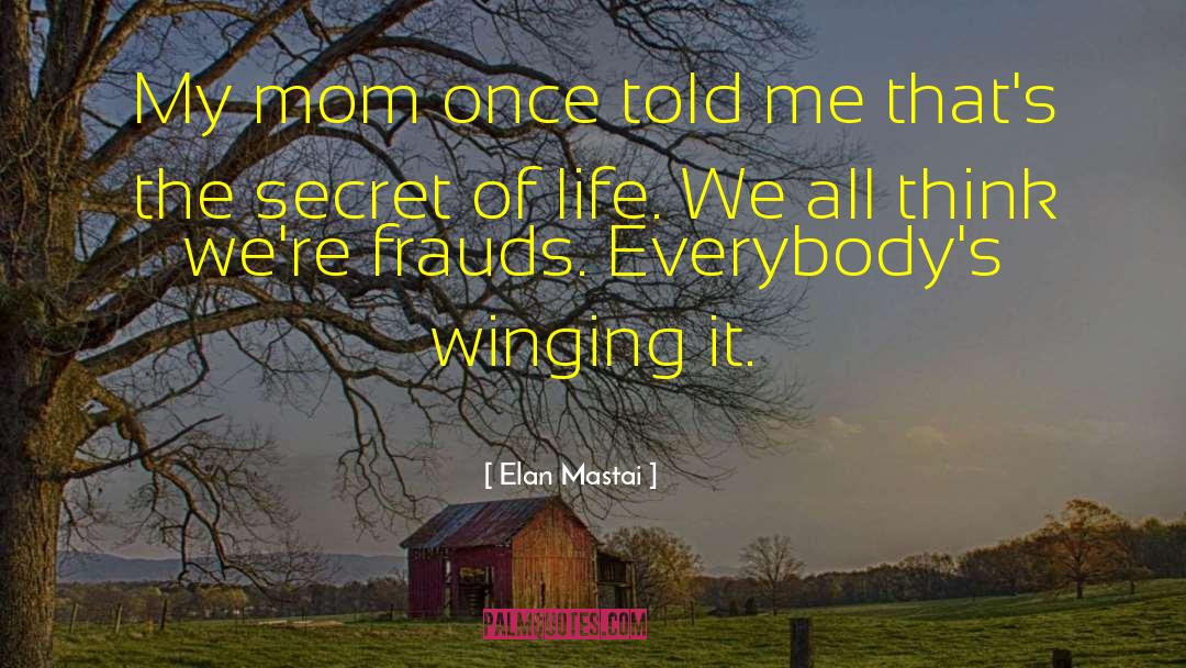 Elan Mastai Quotes: My mom once told me