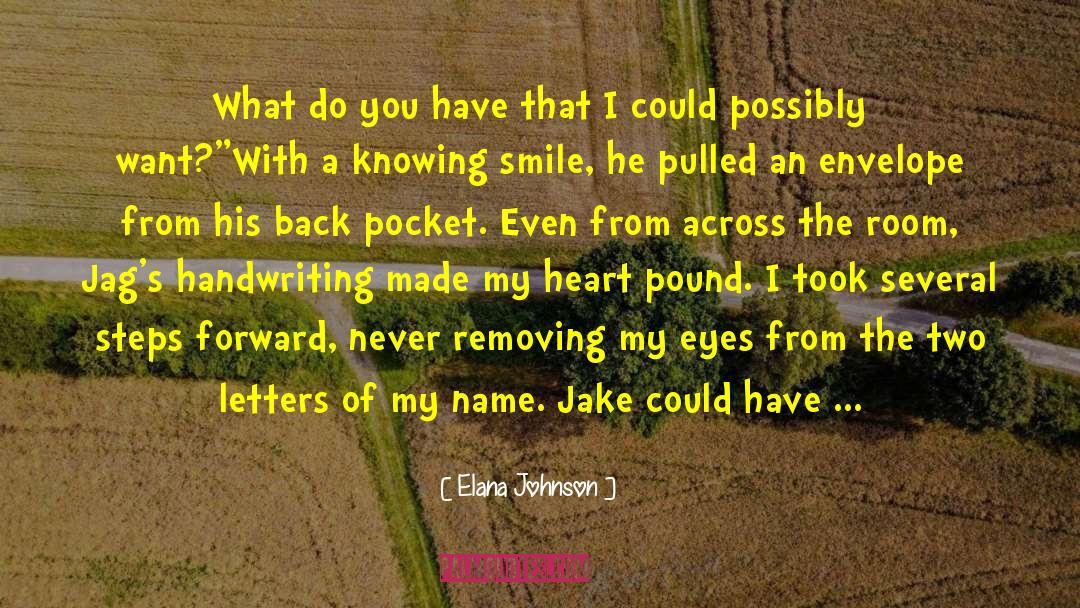 Elana Johnson Quotes: What do you have that