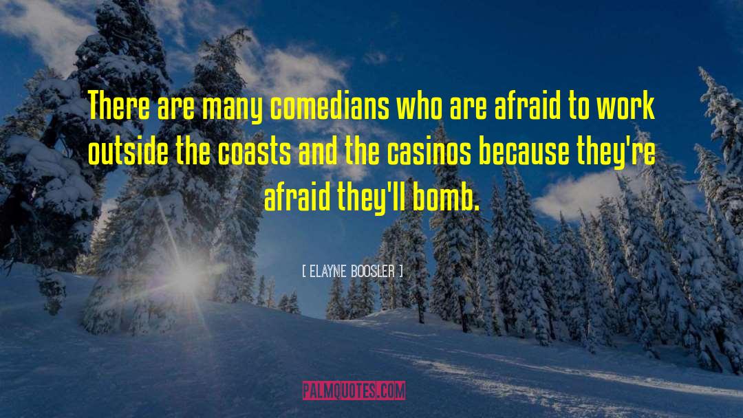Elayne Boosler Quotes: There are many comedians who
