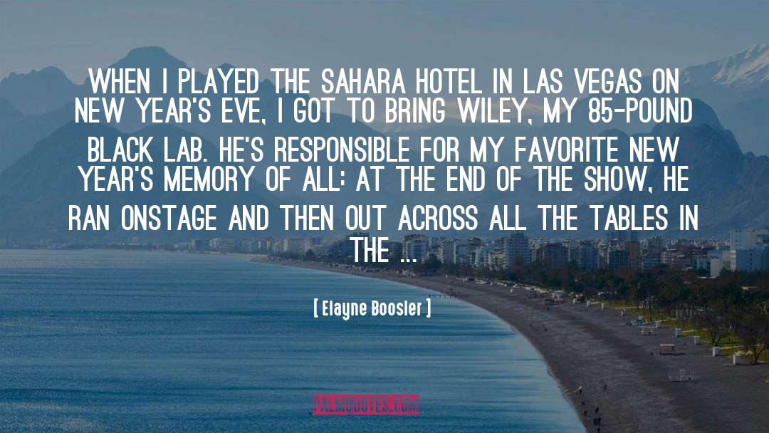 Elayne Boosler Quotes: When I played the Sahara