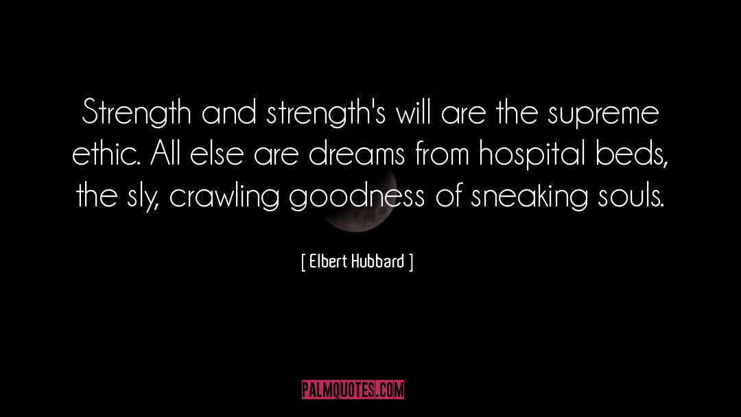 Elbert Hubbard Quotes: Strength and strength's will are