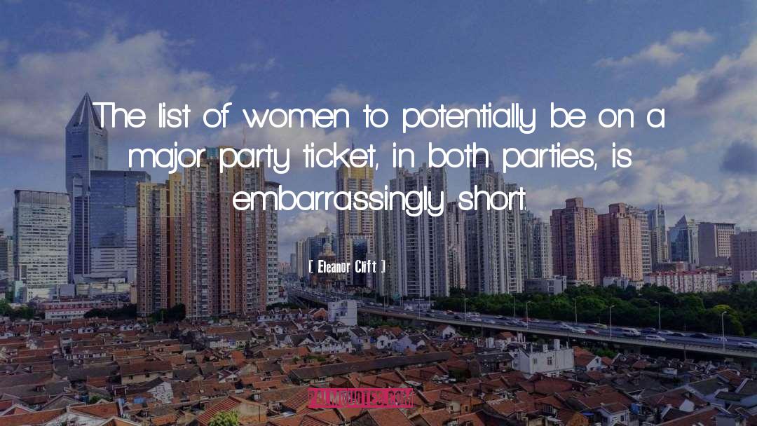 Eleanor Clift Quotes: The list of women to
