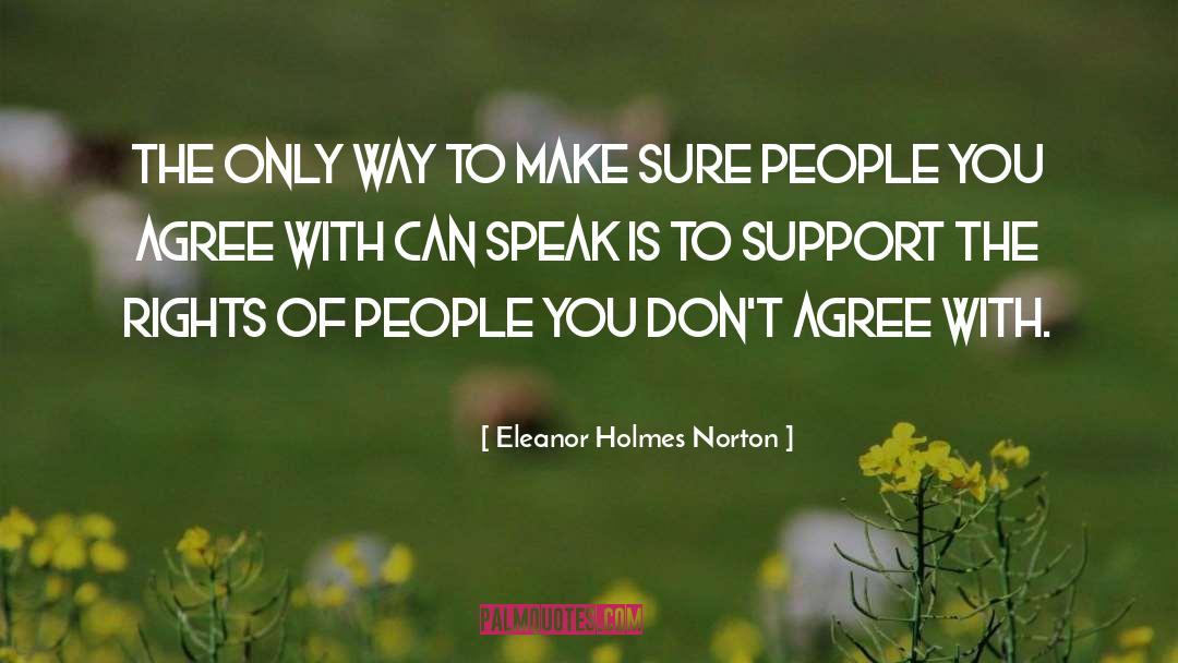 Eleanor Holmes Norton Quotes: The only way to make