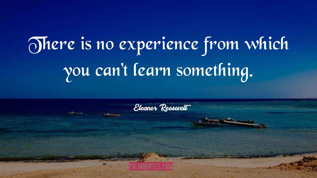 Eleanor Roosevelt Quotes: There is no experience from