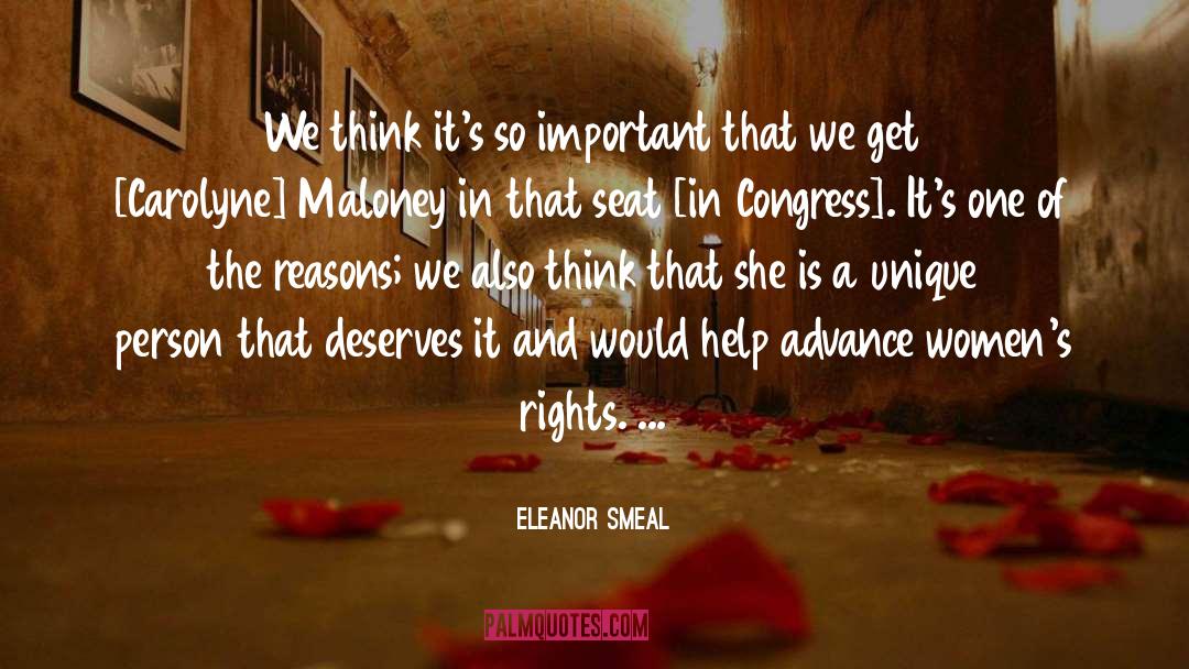 Eleanor Smeal Quotes: We think it's so important