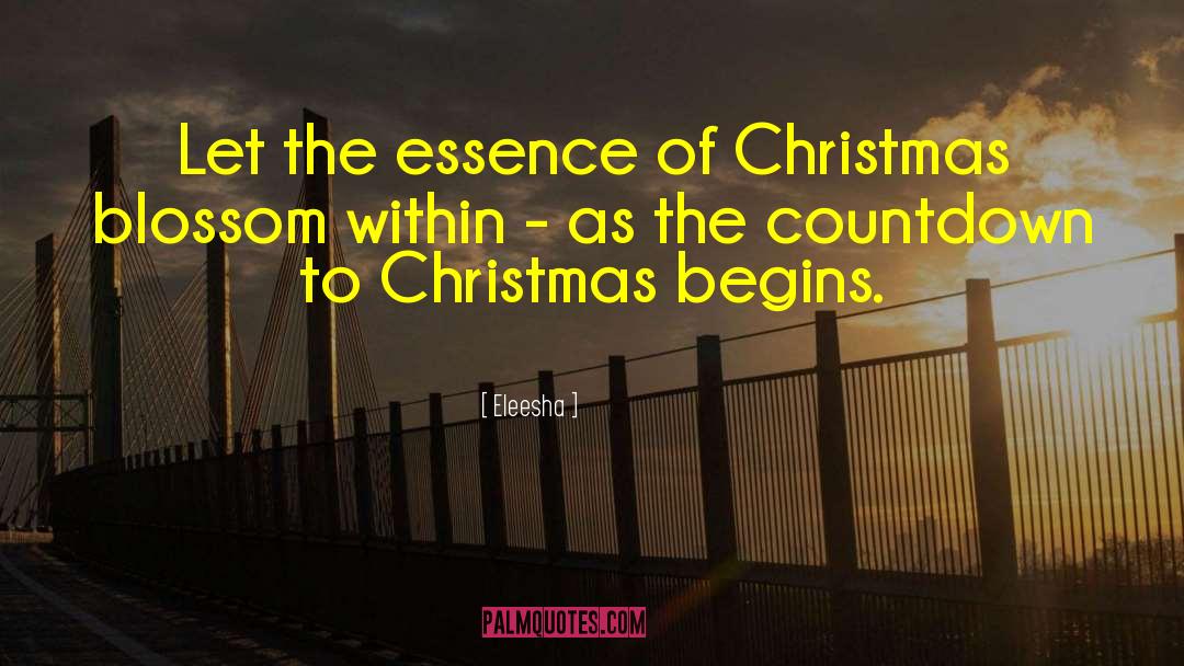 Eleesha Quotes: Let the essence of Christmas
