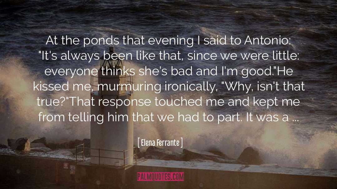 Elena Ferrante Quotes: At the ponds that evening