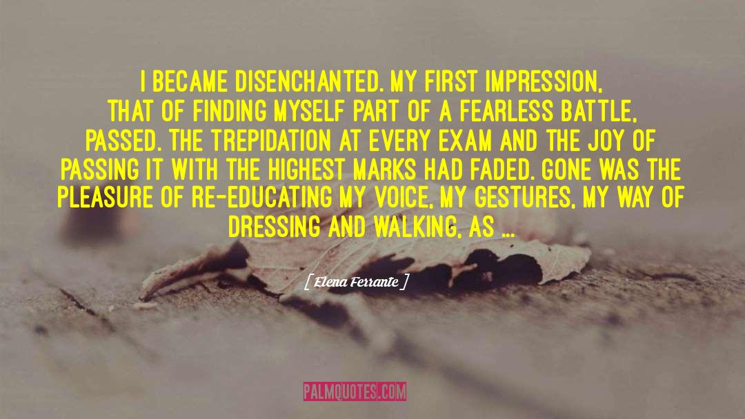 Elena Ferrante Quotes: I became disenchanted. My first