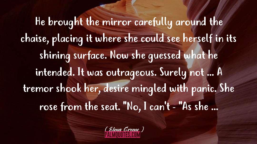 Elena Greene Quotes: He brought the mirror carefully