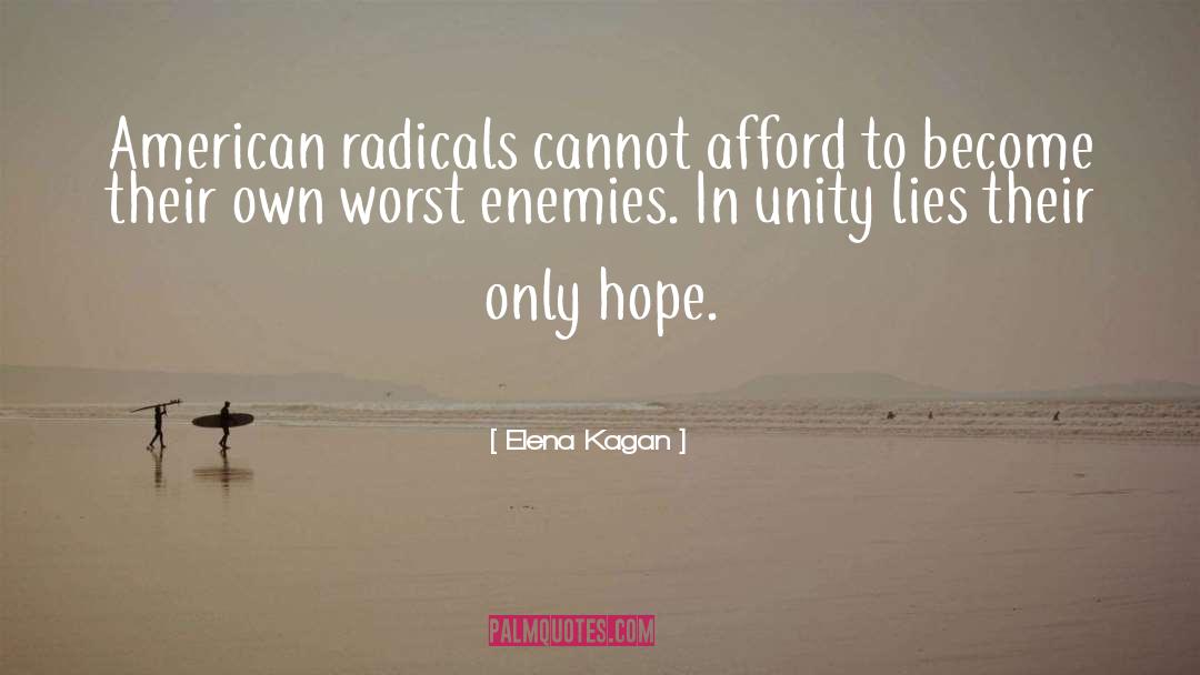 Elena Kagan Quotes: American radicals cannot afford to