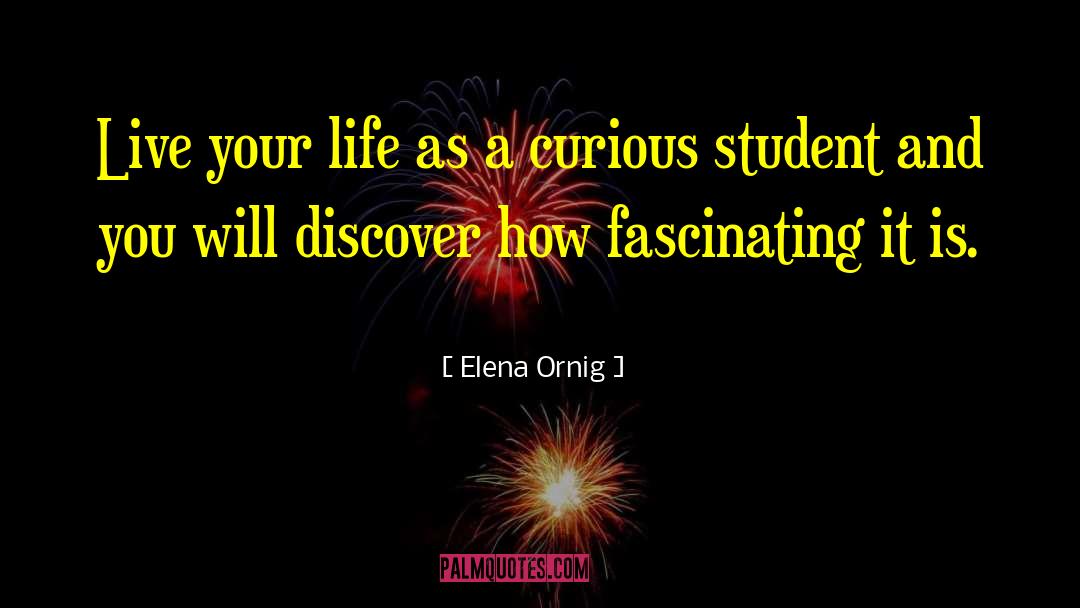 Elena Ornig Quotes: Live your life as a