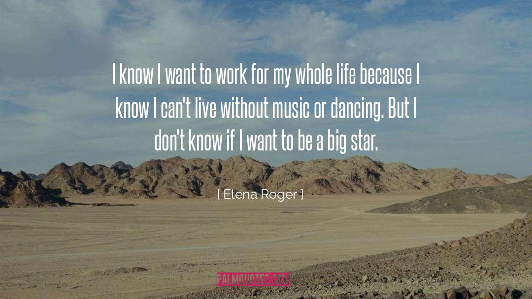 Elena Roger Quotes: I know I want to