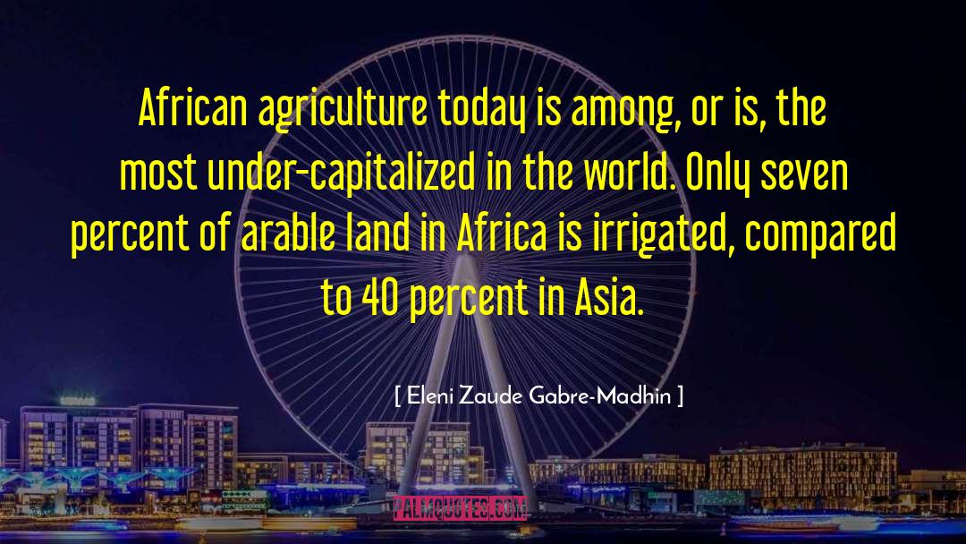 Eleni Zaude Gabre-Madhin Quotes: African agriculture today is among,