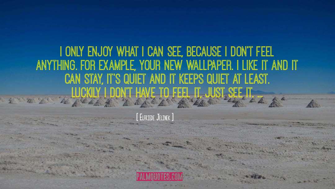 Elfriede Jelinek Quotes: I only enjoy what I