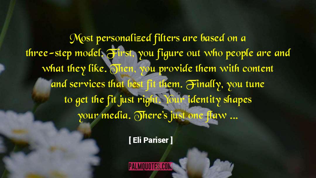 Eli Pariser Quotes: Most personalized filters are based