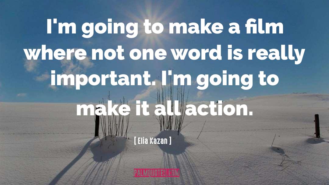 Elia Kazan Quotes: I'm going to make a
